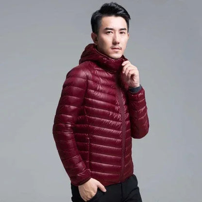 Plus Size Men Puffer Jacket Spring Winter Ultra Lightweight Packable Down Jacket Water Wind-Resistant Breathable Coat