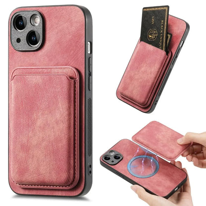 Vintage Leather Case with Detachable Magnetic Wallet Card Holder For iPhone 17 Air 16e 16 Pro Max 15 14 Plus 13 12 11