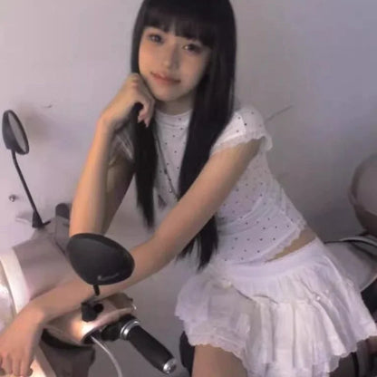 Clothes Polka Dot T Shirt for Women Sexy Streetwear  Fashion Ropa De Mujer Spring Summer Short Tees