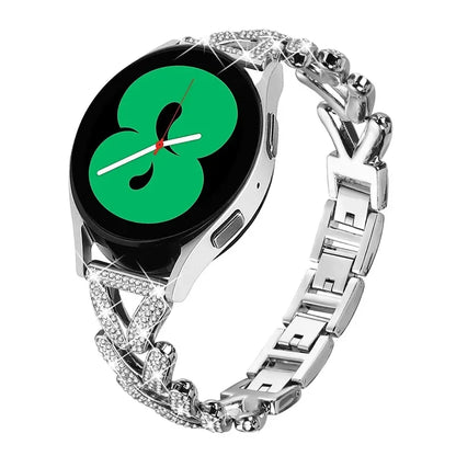 Metal Diamond strap for Samsung Galaxy Watch 7/6/5 pro/4/Classic/active Gear s3 20mm 22mm bracelet Huawei GT/2/GT2/3 Pro 4 band
