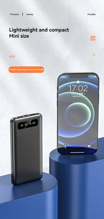 500000mAh 120W Power Bank Super Fast Charging Battery High Capacity Digital Display Power Bank For iPhone Samsung Huawei