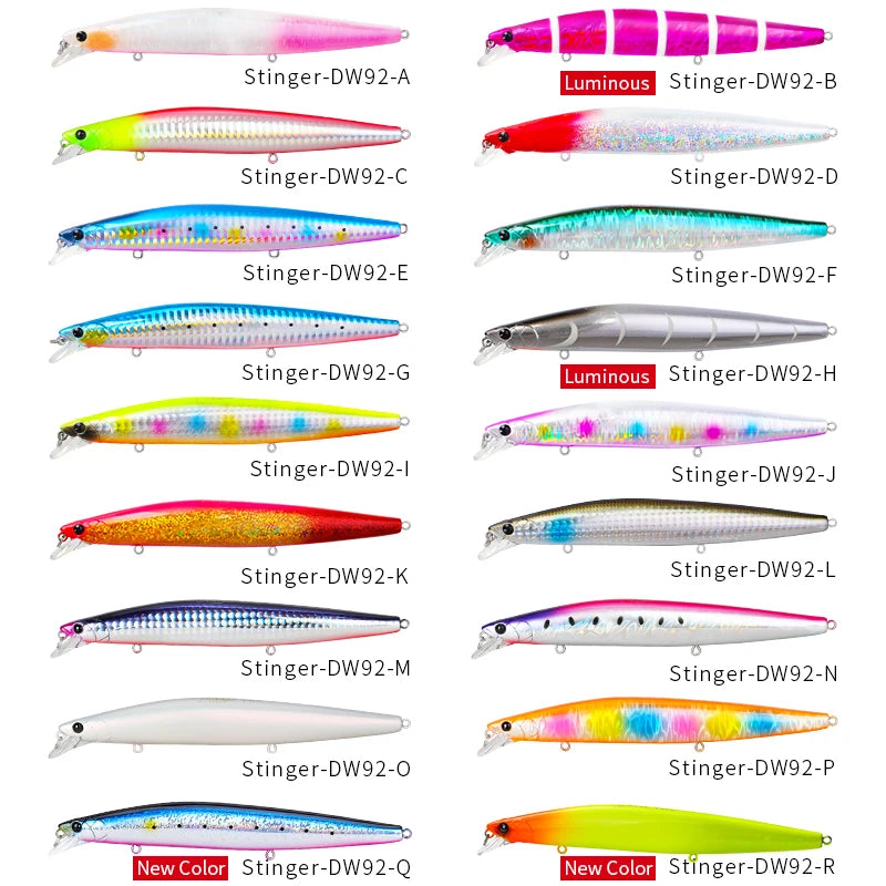 Minnow Sea Fishing Lure STINIGER 140mm 26g Piston Weight Ultra Long Casting Seabass Inshore Hard Baits