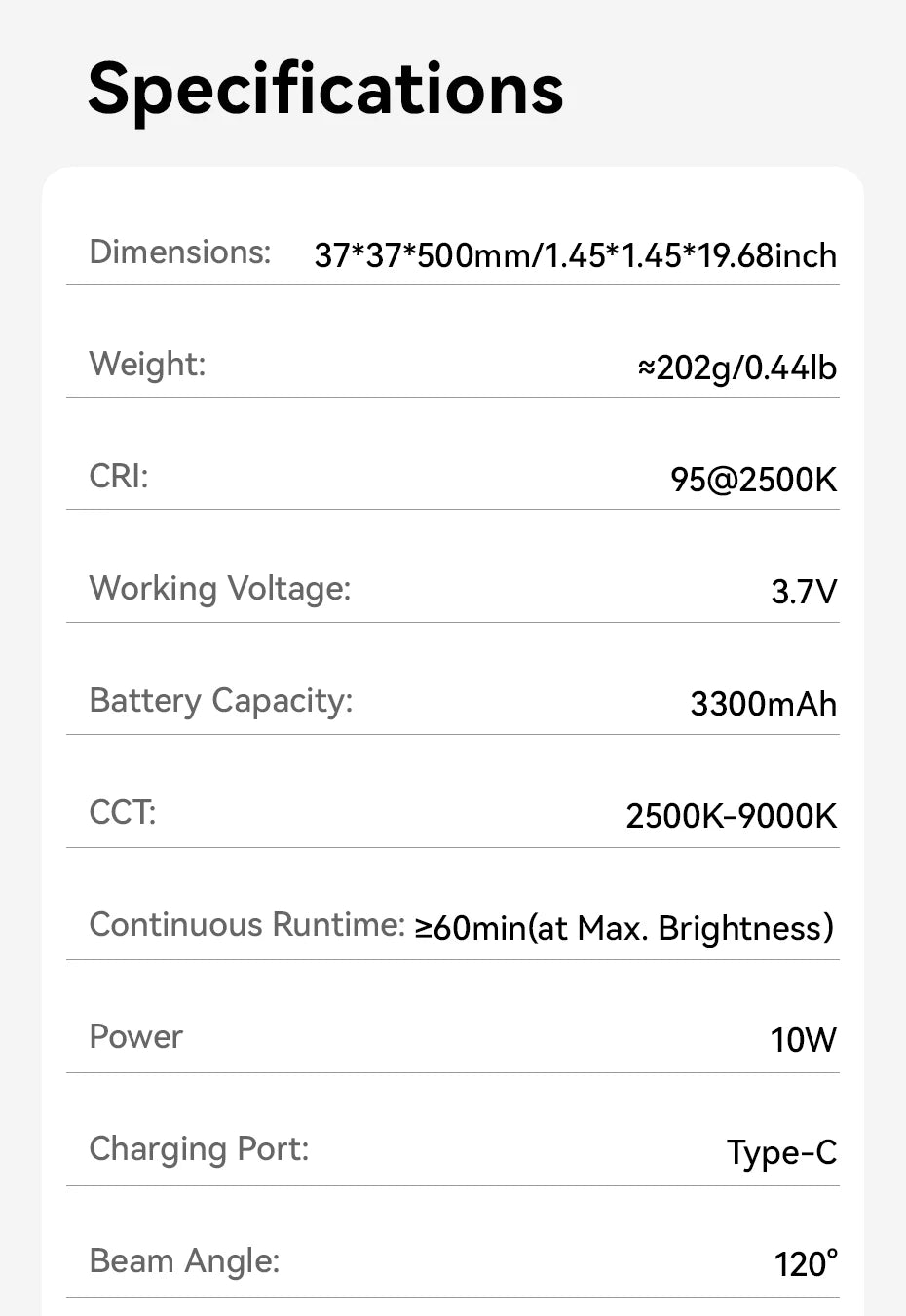 Ulanzi Upgraded VL119 Stick Light 10W RGB Light Wand Handheld Stick for Protrait Photography Live Streaming with Type-C Charging
