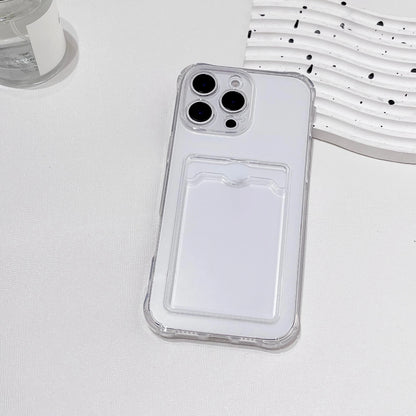 For iPhone 17 16 15 14 13 12 11 Pro Xs Max Air 16e XR 7 8 6 6s Plus SE 2020 2022 Case Clear ID ATM Card Slot Protection Cover