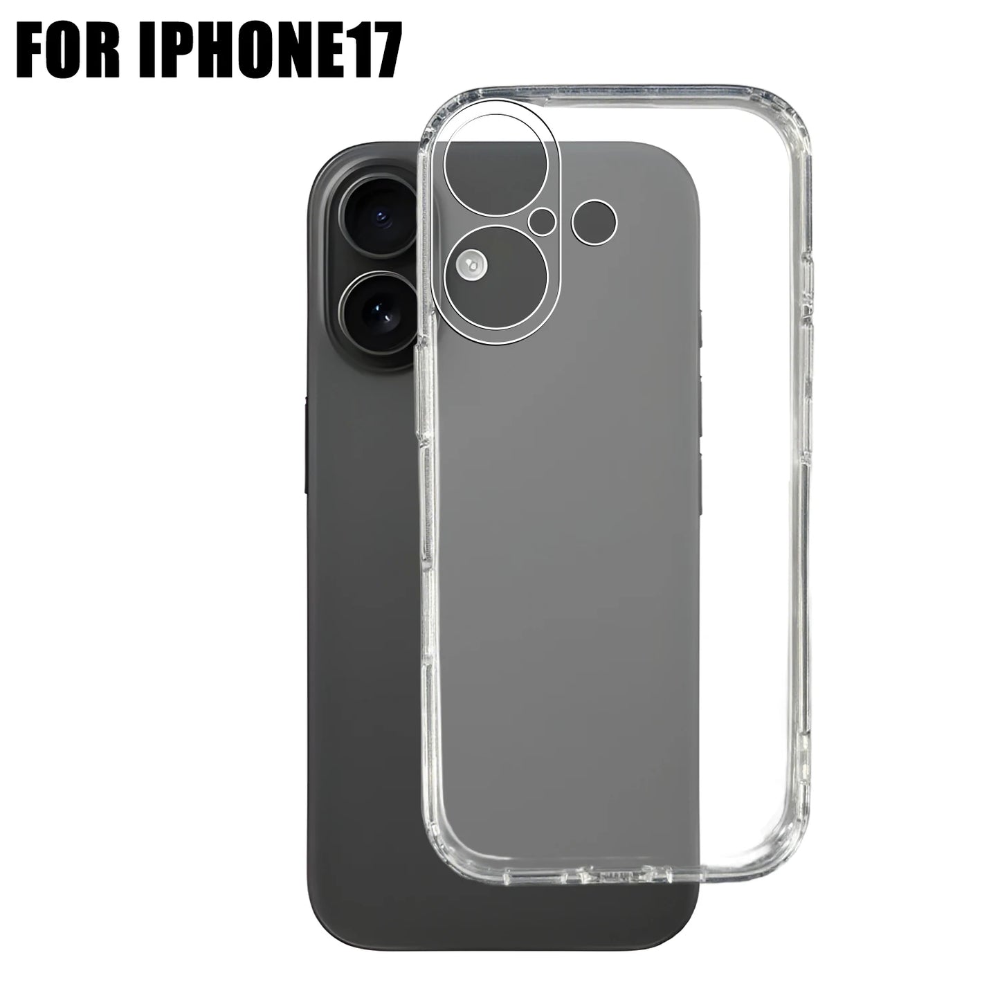 NEW Transparent Phone Cases for IPhone 17/17 Air/17 Pro/17 ProMax Corner Protection Shockproof Anti-scratch Clear Phone Covers