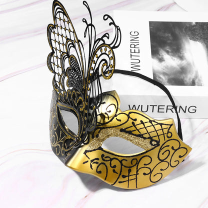 Masquerade Ball Mask Venetian Metal Mask Mystery Fashion Carnival Mask Halloween Party Costume Ball Mask