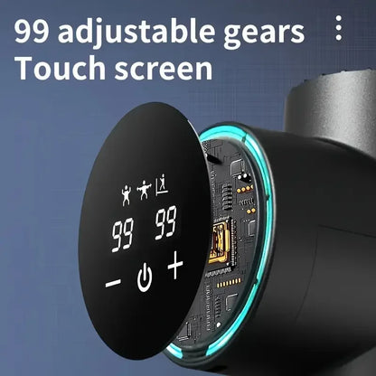 Massage Gun LED Display Fascia Deep Muscle Relax Body Massager Electric Fitness Equipment Noise Reduction