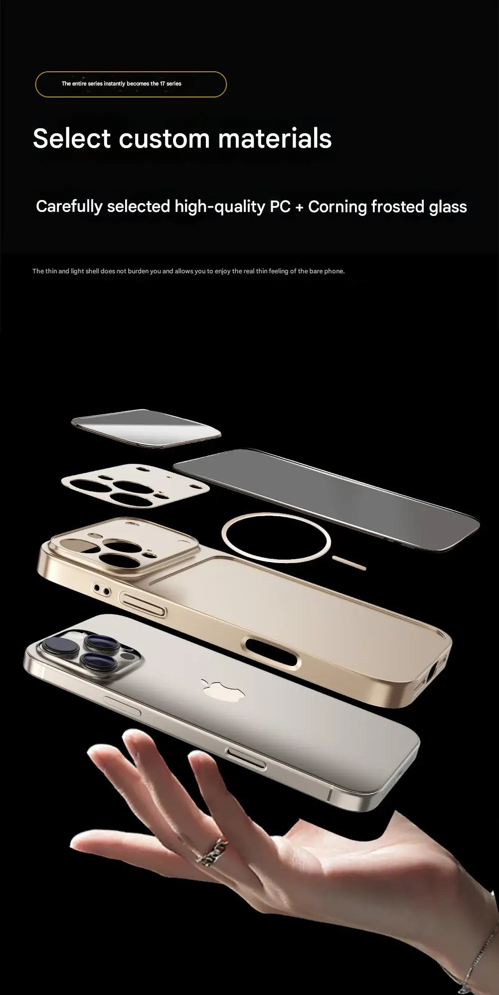 Turn Your Phone Into a 17 Like Phone Case Immediately Suitable For iPhone 13 14 15 16 17 Pro Max 17 Air With Magnetic Suction