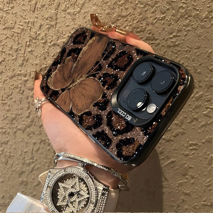 IPhone 17 Pro Max 16E 16 15 13 12 11 14 Case Brown Butterfly Leopard Printed Cover For iPhone 17 Air XS Max XR X XS 7 8 Plus