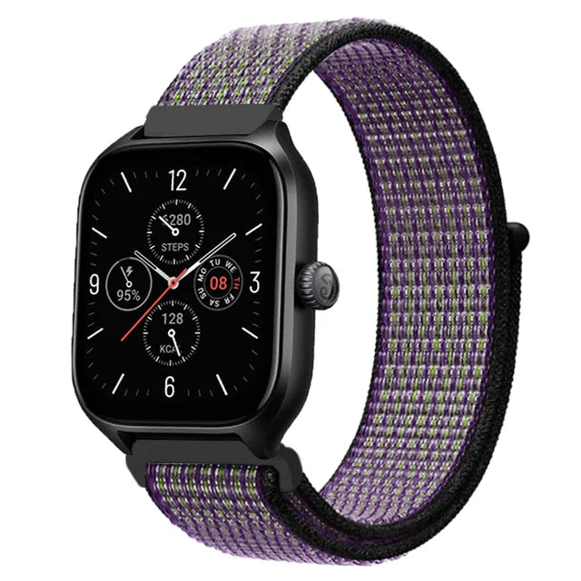 Nylon Loop Strap for Amazfit GTR 47mm/GTR2/2e/3/3 Pro/4/GTS/2/mini/3/4 Bracelet for Amazfit Balance/bip 5/Stratos 2 2S