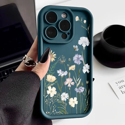 IPhone 17 16e 15 16 Pro Max 14 13 12 Pro Max 15 16 Plus Air 11 Case Flowers Pattern Shockproof Soft TPU Silicone Phone Cover