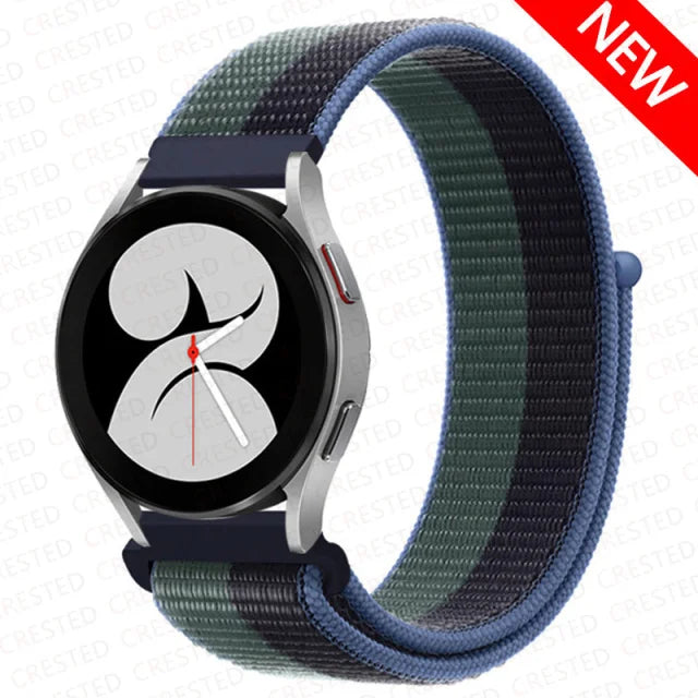 Nylon Loop Band For Samsung Galaxy Watch 6 4 7 classic/5 Pro/active 2/Gear S3 20mm/22mm Bracelet Huawei watch GT 2e 3 pro strap