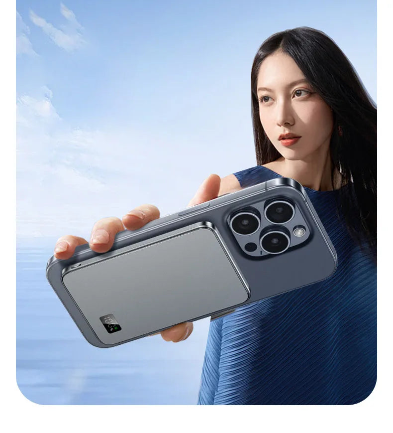 10000mAh Ultra Slim Magnetic Wireless Power Bank PD20W Auxiliary Spare battery For magsafe iphone 16 15 14 13 12 11 pro max F20