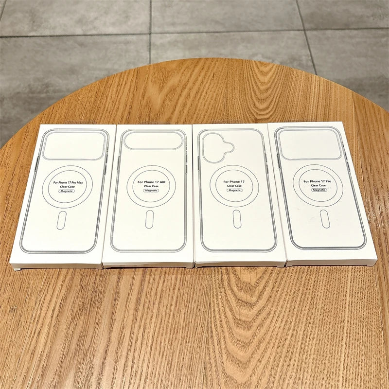 Magsafe Magnetic Phone Case For iphone 17 17Air 11 12 13 Mini 14 15 16 Pro Max XR X XS 7 8 Plus Hard Transparent Back Cover