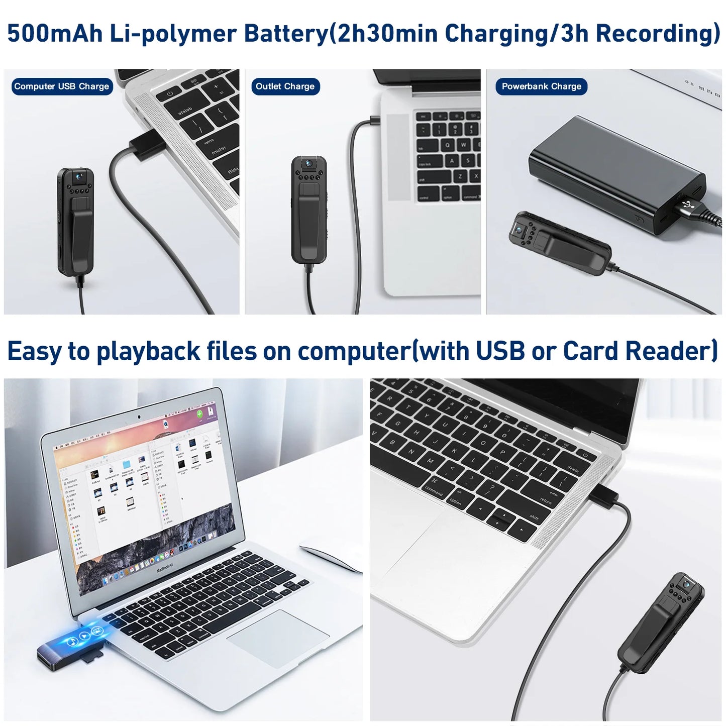 Mini Camera Portable Digital Video Recorder BodyCam Infrared Night Vision Police Camcorder