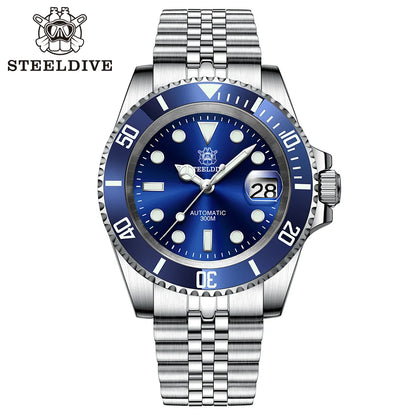 STEELDIVE SD1953 Water Ghost Ceramic Bezel Sapphire Mirror Swiss Luminous NH35 Movement Dive 30Bar Waterproof Mechanical Watch