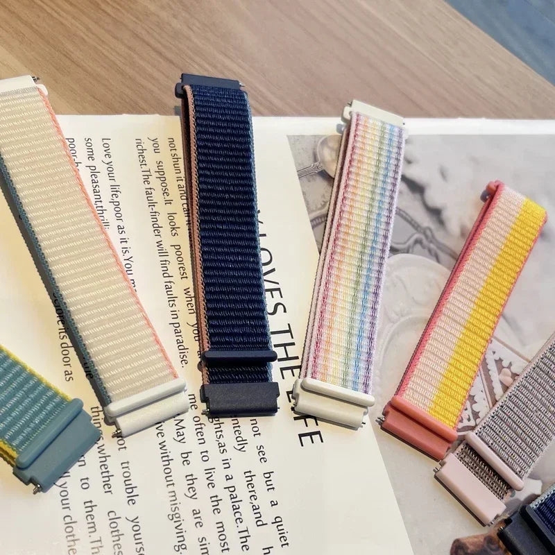 Nylon loop Band For Samsung Galaxy Watch 7 FE 6/5/pro/4/Classic/active 2 40-44mm 20mm/22mm sport bracelet huawei gt 2/e/3 strap