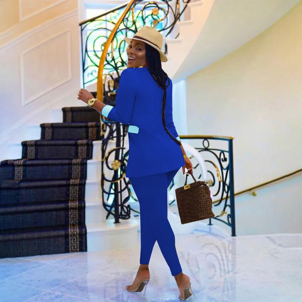 Elegant Suits  Women Corset Blazer and Legging Pants Matching Two 2 Piece Set Outfits Streetwear Lady Tracksuit