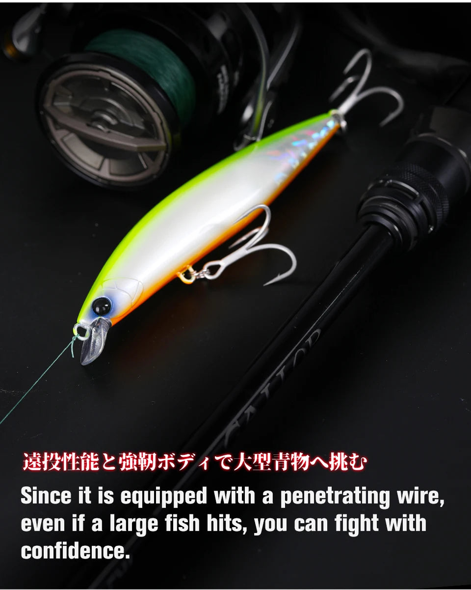 Ultra Long Casting Floating Minnow 125mm 25g High Strength Saltwater Seabass Artificial Hard Baits