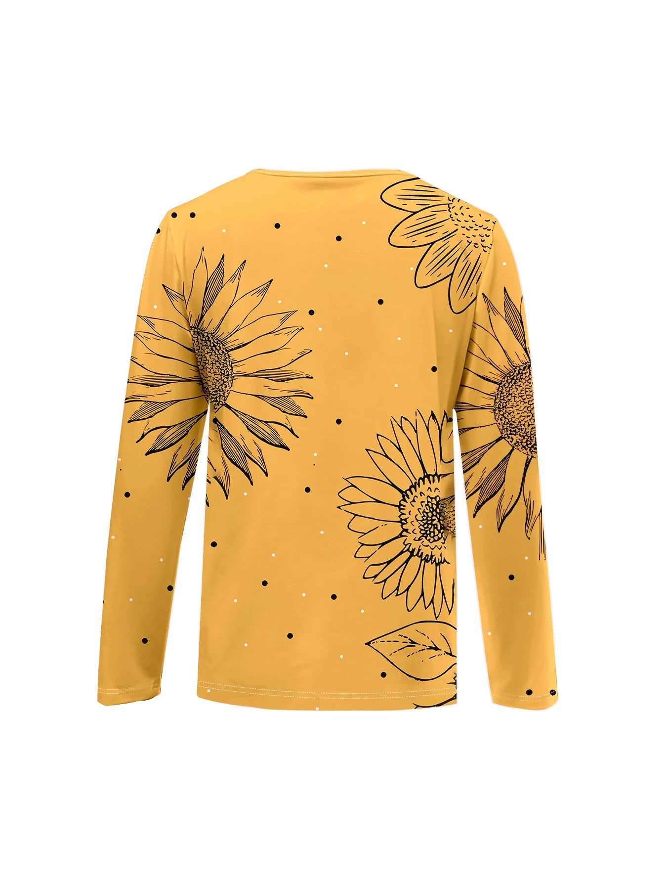 Summer new fashion 2025 women's casual long-sleeved printed T-shirt