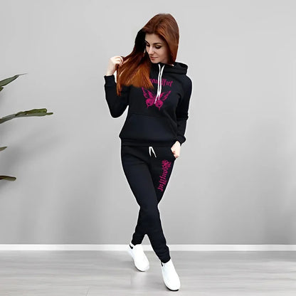 2025 New Arrival Women's Tracksuit Hoodies Sweatpants 2 Piece Set Autumn Winter Ladies Home Outdoor Casual Sporty Jogging Suit
