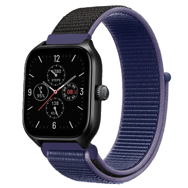 Nylon Loop Strap for Amazfit GTR 47mm/GTR2/2e/3/3 Pro/4/GTS/2/mini/3/4 Bracelet for Amazfit Balance/bip 5/Stratos 2 2S