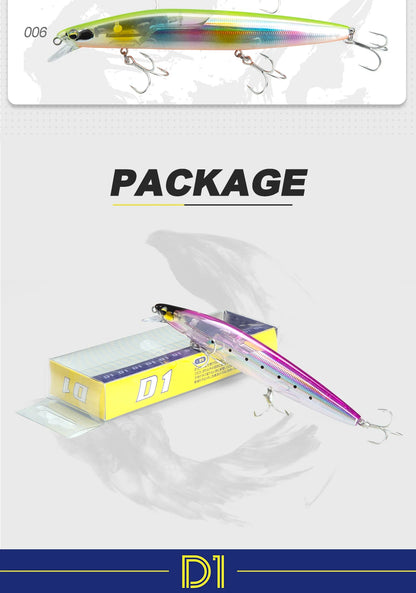 Floating Minnow Fishing Lure 120mm20g/145mm27g Flash Flake Wobbler Silent Assassin Floating Hard Bait For Pike Bass