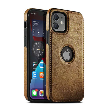 IPhone 17 11 12 13 14 15 16 Pro Max MINI XR XS X SE 7 8 Business PU Leather Case Soft Cowhide Shockproof Protective Cover