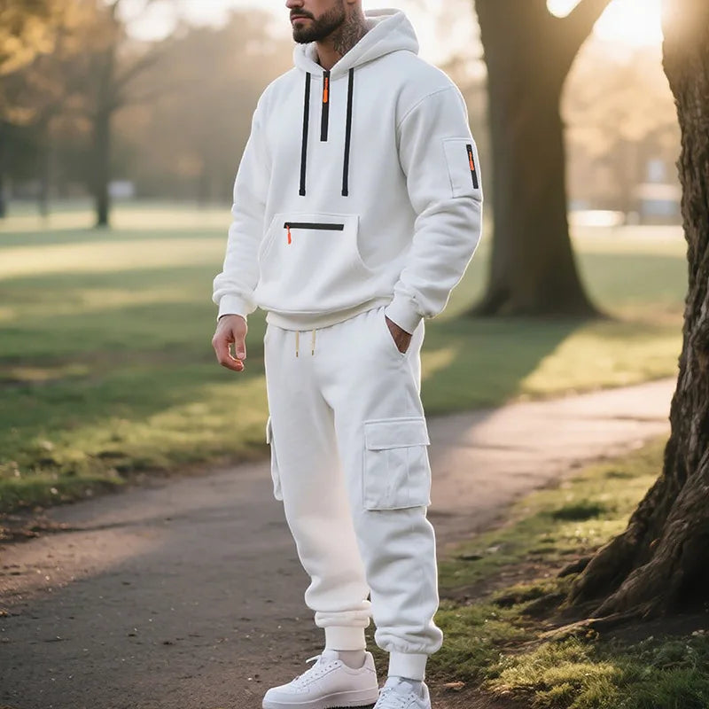 Men's Tracksuits 2 Piece Long Sleeve Athletic Full Zip Sweatsuits Jogging Suit Set Casual Outdoor Streetwear Sport Tracksuit Set