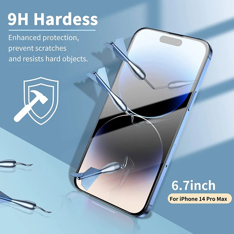 Glass Screen Protector Phone Case for IPhone 17 Air 12 11 13 14 15 16 Pro Max Mini XS XR X Plus 16Pro IPones Front Cover