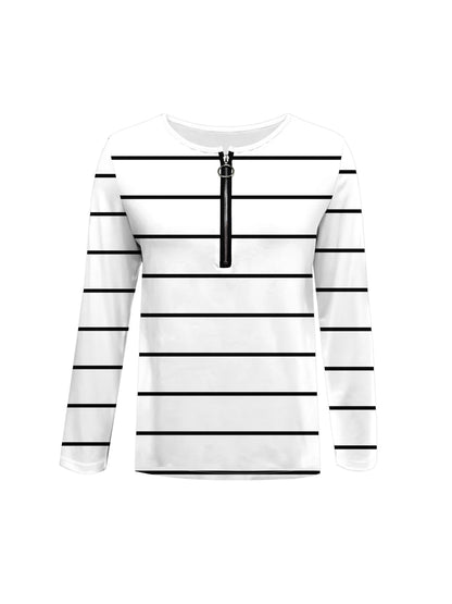 Summer new fashion 2025 women's casual long-sleeved printed T-shirt