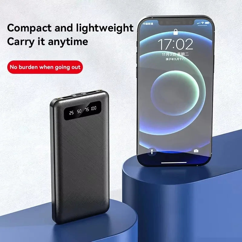 500000mAh 120W Power Bank Super Fast Charging Battery High Capacity Digital Display Power Bank For iPhone Samsung Huawei