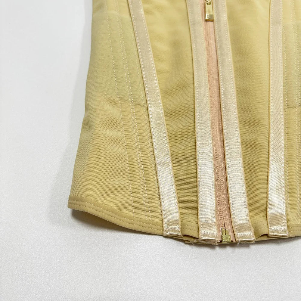 Body Shaper Shapewear Women Vest Tops Double Compression Waist Trainer Corset Adjustable Zipper and Hook-eyes