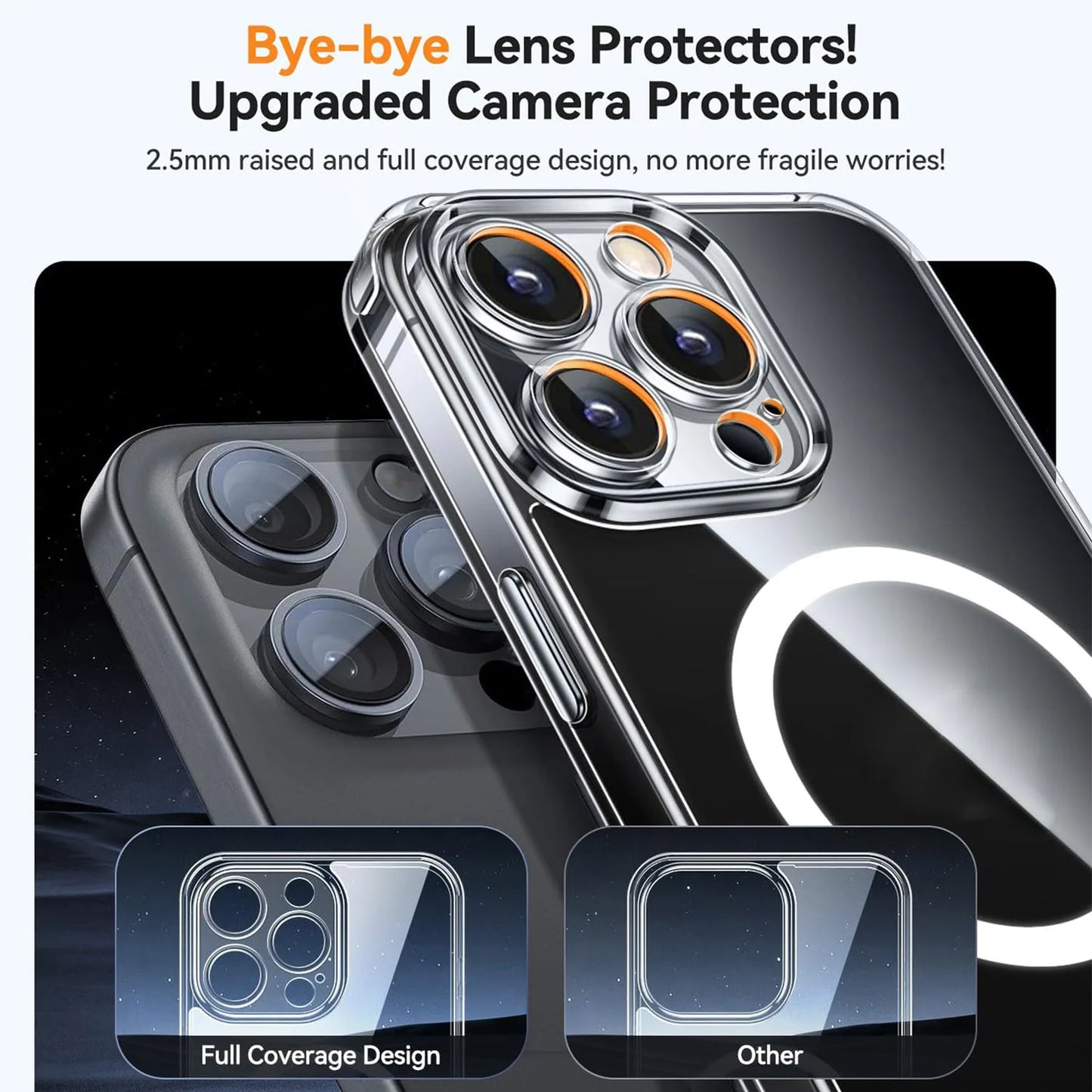 IPhone 17 16 15 14 Plus 13 12 11 Pro Xs Max Air XR 16e 7 8 Plus SE 2020 2022 Magsafe Case Clear Acrylic Shockproof Cover