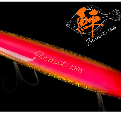 Sinking Minnow Fishing Lure SCOUT 130mm 24g Long Casting Seabass Flounder Artificial Large Sea Fishing Hard Baits
