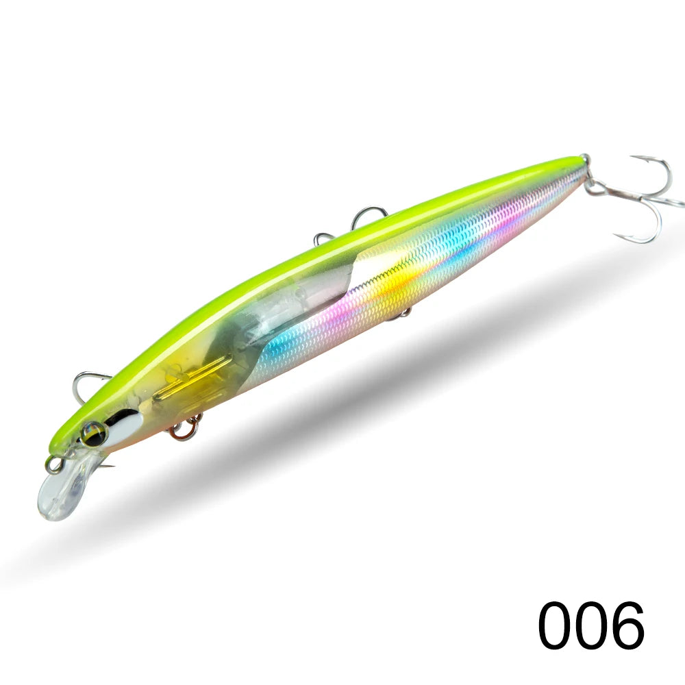 Floating Minnow Fishing Lure 120mm20g/145mm27g Flash Flake Wobbler Silent Assassin Floating Hard Bait For Pike Bass