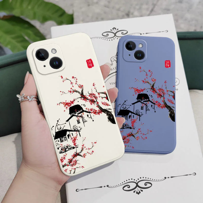 Field Wind Phone Case For iPhone 17 Air 16E 16 15 14 13 12 11 X XR XS SE2 SE2020 8 7 6 6S Plus Pro Max Mini Silicone Cover