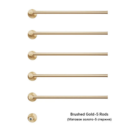 Brushed Gold Electric Heated Towel Rail Stainless Steel Towel Dryer Hidden Cable Electric Towel Rack Towel Radiator Towel Warmer