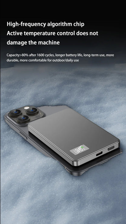 500000mAh Portable Magnetic Wireless Power Bank PD22.5W Fast Charging External Battery for Magsafe For iPhone Samsung