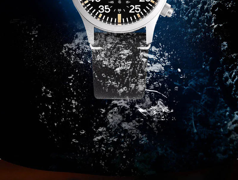 Baltany 39mm Military Chronograph Watch Man S5045 Sapphire Crystal 10ATM Stainless Steel VK67 Calendar Retro Quartz Wristwatches