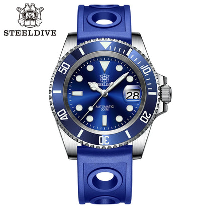 STEELDIVE SD1953 Water Ghost Ceramic Bezel Sapphire Mirror Swiss Luminous NH35 Movement Dive 30Bar Waterproof Mechanical Watch