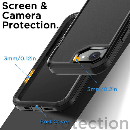 For iPhone 17 Air 16e 15 Pro 14 Plus 13 Pro Max 12 11 XR Phone Case Heavy Duty Defend Hybrid Rugged Shockproof Armor Hard Cover