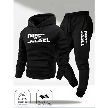 Conjunto de moletom sportswear fashion sports hooded sweatshirt casual sweatshirt and pants two in one