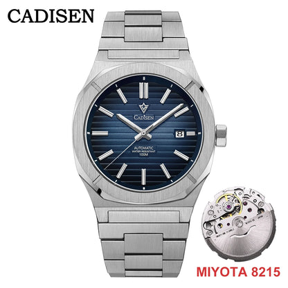CADISEN Diver Watch Retro Luxury Sapphire MIYOTA 8215 German Designer Men Automatic Mechanical Watches 10Bar Waterproof Luminous