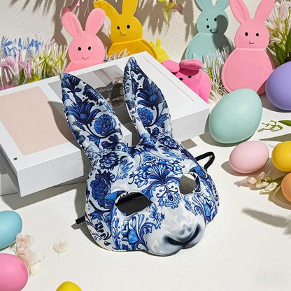 Masquerade Masque for Women Creative Halloween Half Face Bunny Masque Cosplay Costume Supplies Facial Cover for Easter Decor