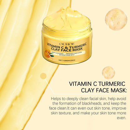 Vitamin C Exfoliating facial mask Turmeric Exfoliating facial mask Improve Pore Deep Cleaning facial mask   Apply facial mask
