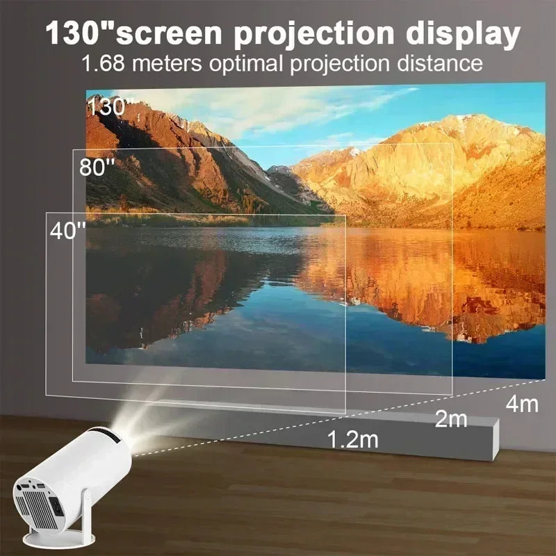 Android 11 Smart Projector ANSI Lumens 1080P Native, Dual-Band WiFi 6 Bluetooth 5.0, 2025 Outdoor Portable Projector with 4K