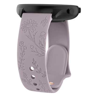 Flower Engraved Strap For Amazfit GTS/2/2e/3/4 GTS2 Mini/GTR 4/3/Pro/47mm/GTR2/2e/stratos 2/3/Bip Lite Band Bracelet