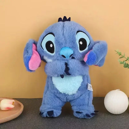 Stitch Anime Plush Doll With Lighting Music Airbag Kawaii Appease Toy Baby To Soothe Sleep Peluche For Kids Gift