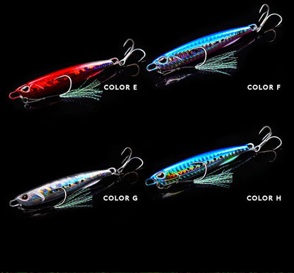 Metal Jig 10G - 60G Artificial Baits Hard Baits Vibrant Fishing Lures for Freshwater & Saltwater